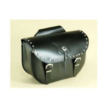 (217070) Alforjas Custom Low Bag Tachuelas Piel Negra Spaan (Juego)