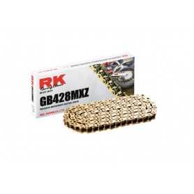 (99425124) Cadena Moto RK GB428MXZ con 124 eslabones oro