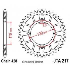 (A21755) Corona JT 217 de aluminio con 55 dientes