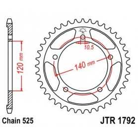 (R179245) Corona JT Triumph TT (From VIN No:165717) 600 AÑO 04 (45 dientes