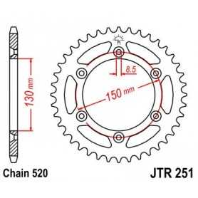 (R25150) Corona JT 251 de acero con 50 dientes