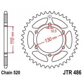 (R48638) Corona JT 486 de acero con 38 dientes