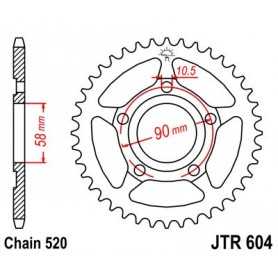 (R60438) Corona JT 604 de acero con 38 dientes