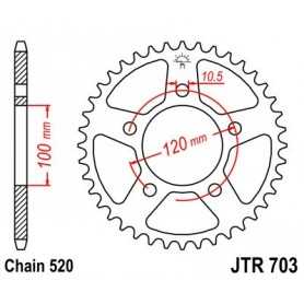 (R70344) Corona JT 703 de acero con 44 dientes