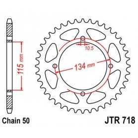 (R71844) Corona JT 718 de acero con 44 dientes
