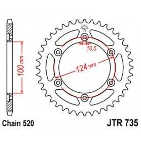 (R73541) Corona JT 735 de acero con 41 dientes
