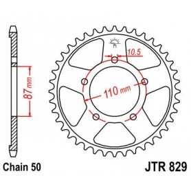 (R82943) Corona JT 829 de acero con 43 dientes