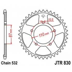 (R83046) Corona JT 830 de acero con 46 dientes
