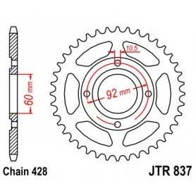 (R83739) Corona JT Yamaha RD DX Alloy Wheel 2R6 125 AÑO 78-81 (39 dientes
