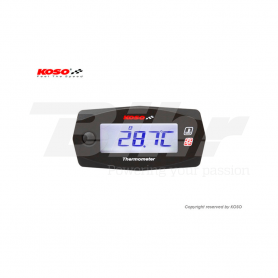 (61232) Reloj de temperatura KOSO Mini 4 Race Blanc/Negro(Bateria independiente) BA033020