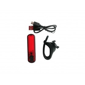 (96700054) Luz trasera bicicleta COB LED 30lm con batería integrada recargable USB