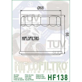 FILTRO ACEITE HIFLOFILTRO HF138C SUZUKI VS 1400 INTRUDER GLP